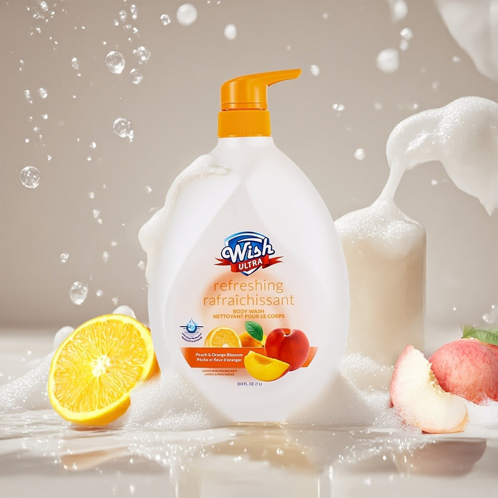 Vitamin E Moisturizing Body Wash 2-Pack 1000ml Each 5 Fragrances – Deep Cleansing Long-Lasting Scent Shower Gel for All Skin Types |