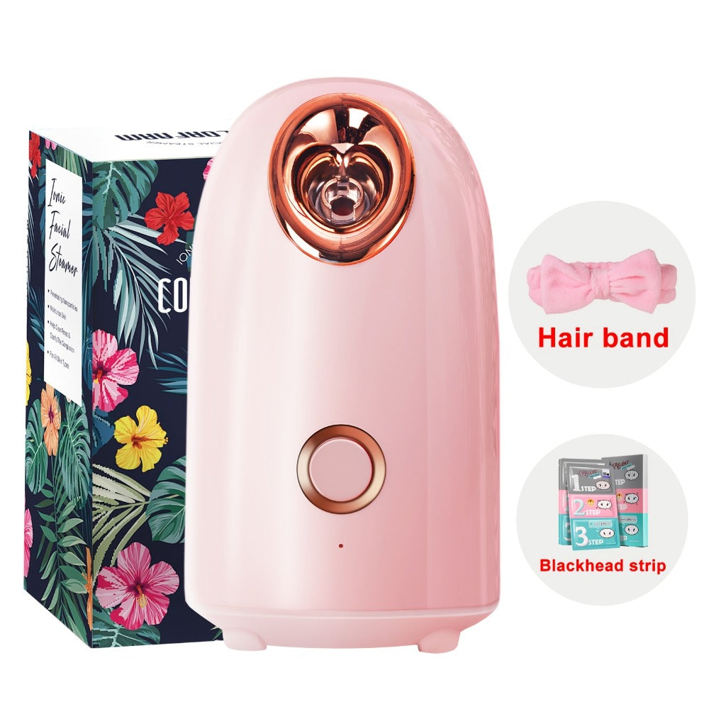 Blackhead Remover & Facial Steamer Combo - Pore Cleansing Home Spa Beauty Device for Dry Skin, Nose & Face Care