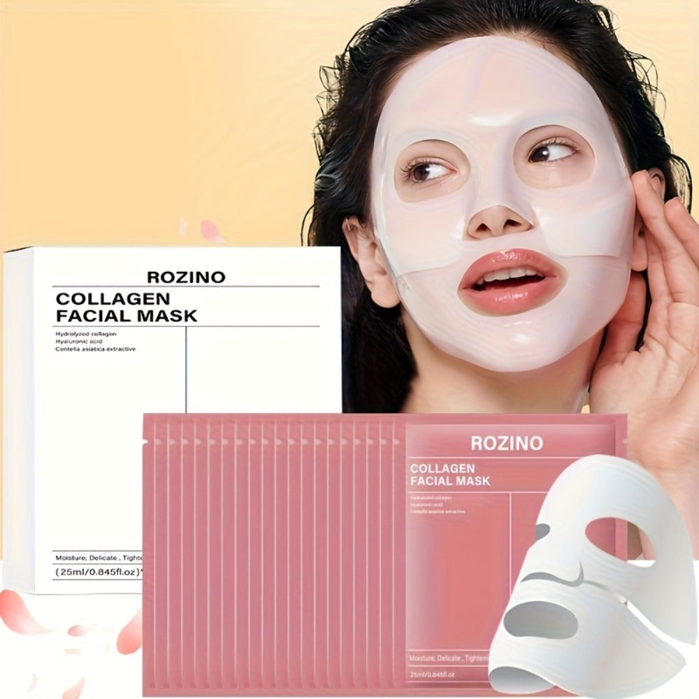 Collagen Sleeping Mask 20pcs Hyaluronic Acid Aloe Vera Deeply Moisturizing Overnight Hydrating Night Mask for Sensitive All Skin Types