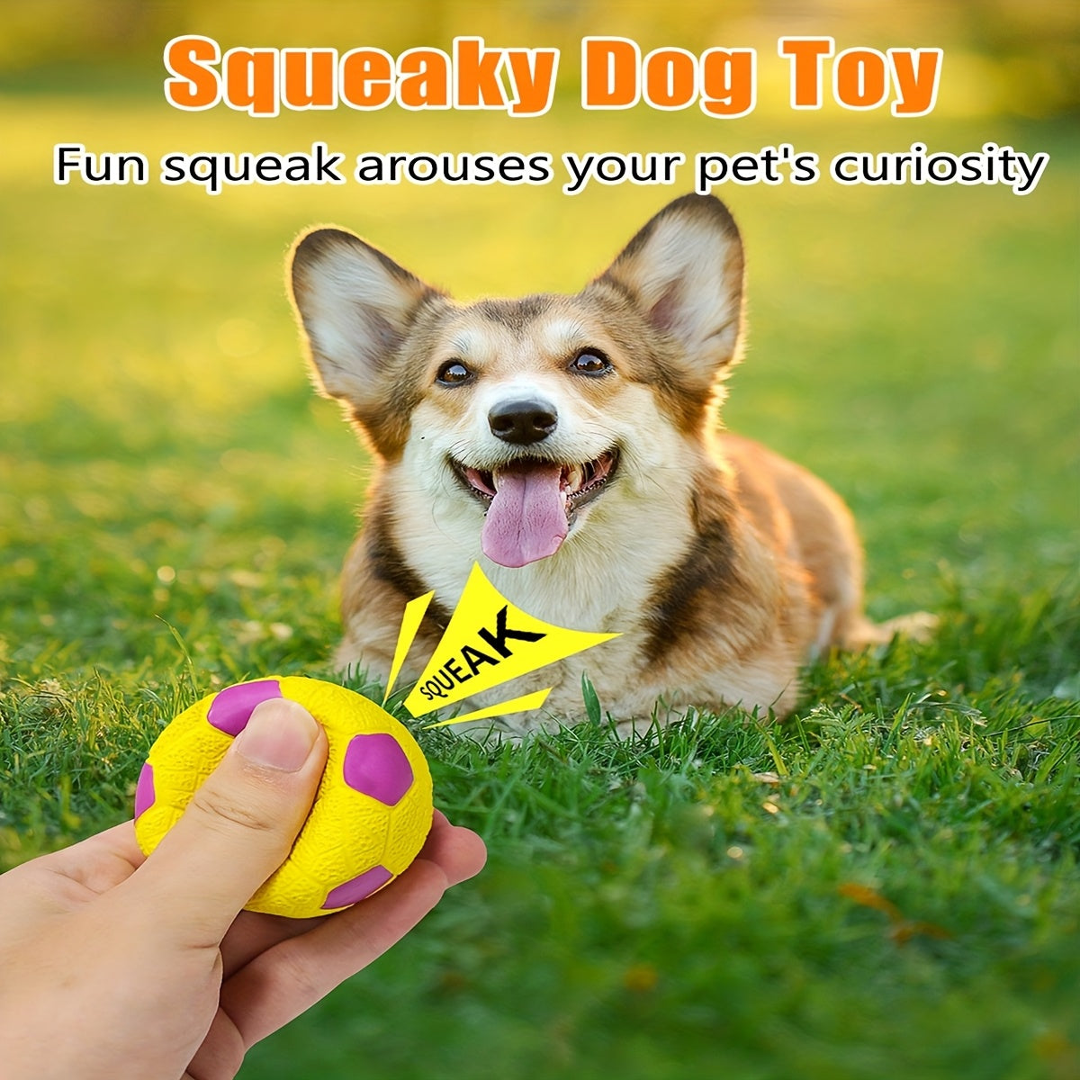 Latex Squeaky Dog Balls 4 Pack Soft Bouncy Sport Fetch Balls for Puppies & Small Dogs – 2.8 Inch Vibrant Color Chew Throw & Fetch Toy Set