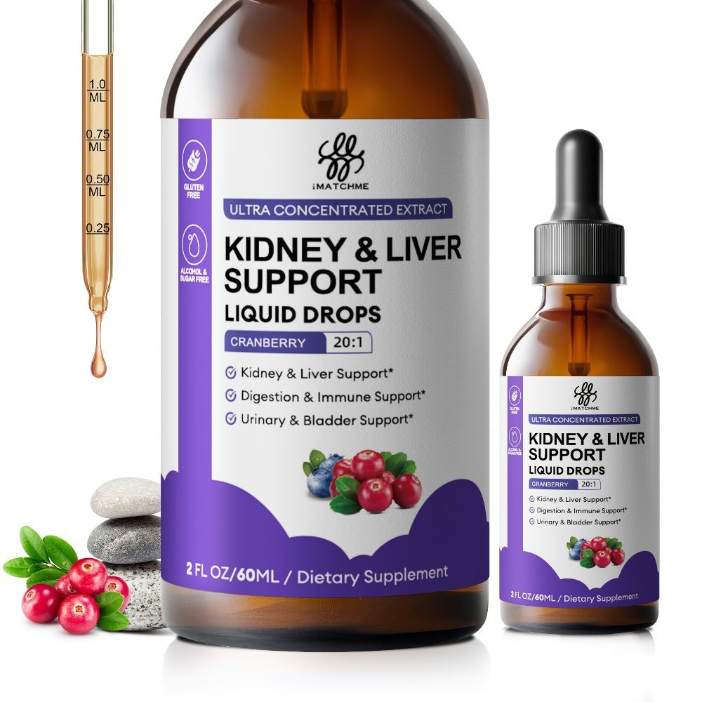Kidney and Liver Support Drops 27-in-1 Complex - Alcohol-Free Natural Herbal Formula for Liver Health