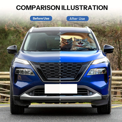 Cute Cat Windshield Sunshade Foldable Car Sun Shade UV Protection Heat Dissipation Front Window Sun Blocker Automotive Interior Accessory