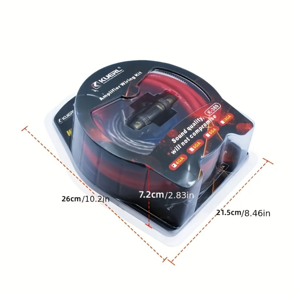 4 Gauge Amp Wiring Kit 2300W – Complete Car Audio Amplifier Install with RCA Cable, Subwoofer Wire, AGU Fuse Holder, Speaker & Remote Wire