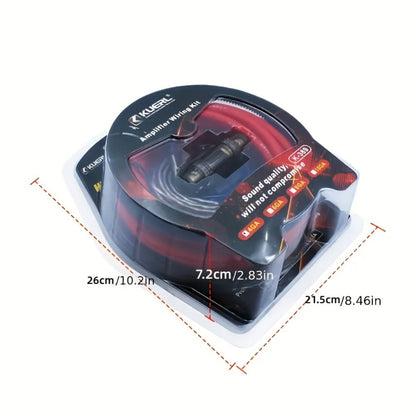 4 Gauge Amp Wiring Kit 2300W – Complete Car Audio Amplifier Install with RCA Cable, Subwoofer Wire, AGU Fuse Holder, Speaker & Remote Wire