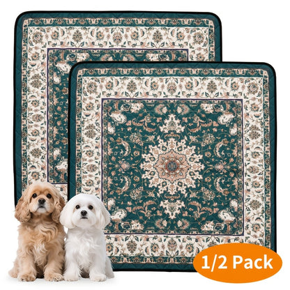 Reusable Washable Dog Pee Pads – Non-Slip Waterproof Absorbent Puppy Training Pads, Bohemian Style Whelping Potty Pads for Dogs