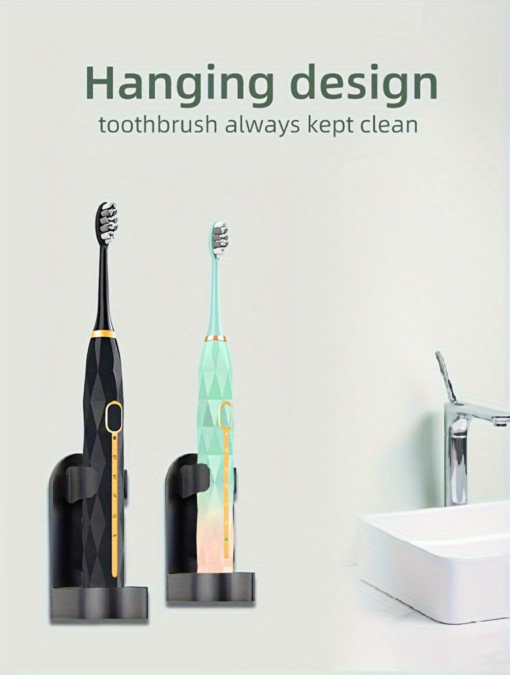 IPX8 Sonic Electric Toothbrush with 8 Replacement Brush Heads – Metal Shaft, USB Rechargeable 500mAh, Travel Case & Holder