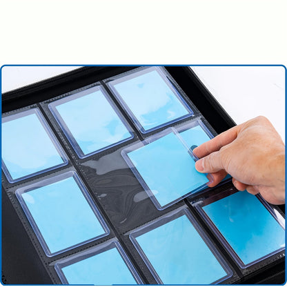 288-Slot Trading Card Storage Binder with 9-Pocket Pages, Zip-Around Cover and 3 x 4-Inch Top Loader Fit