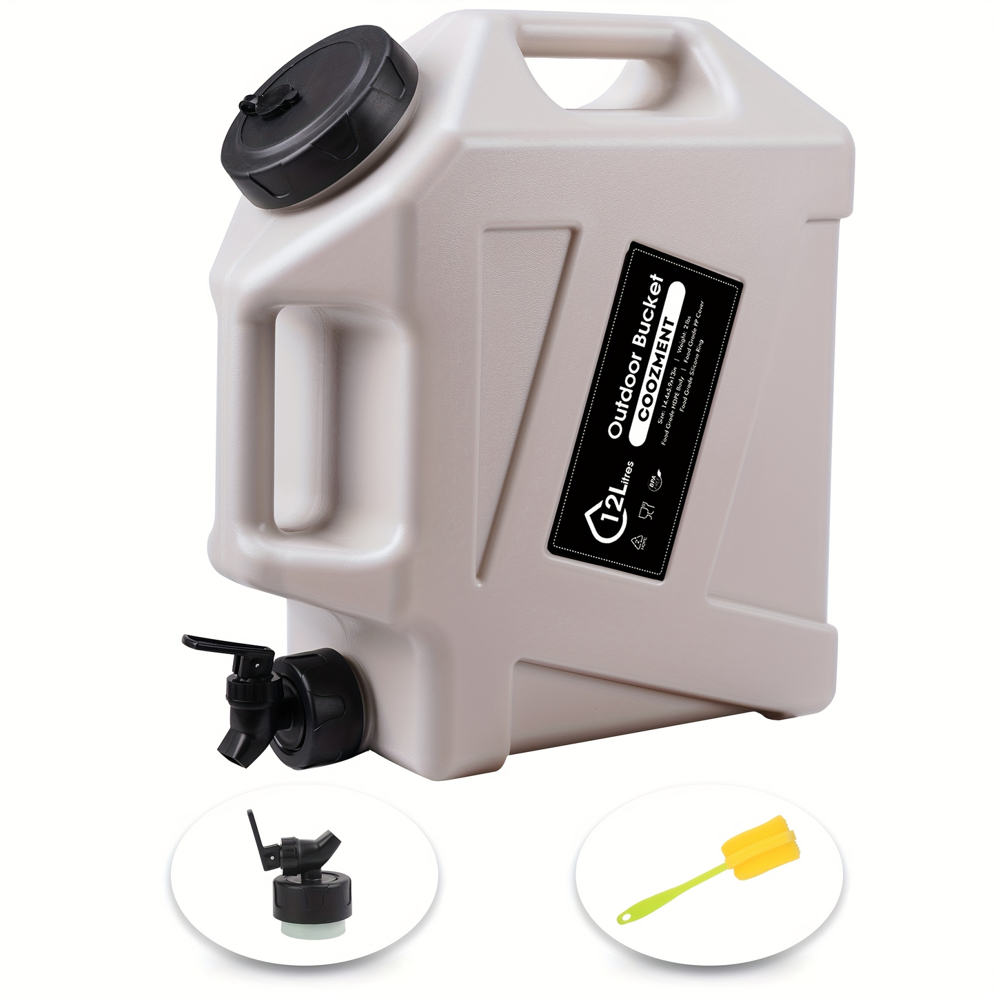 Water Storage Container with Spigot 2 Handles BPA Free PVC Collapsible Water Jug for Camping Outdoor RV Hiking Emergency Survival Portable