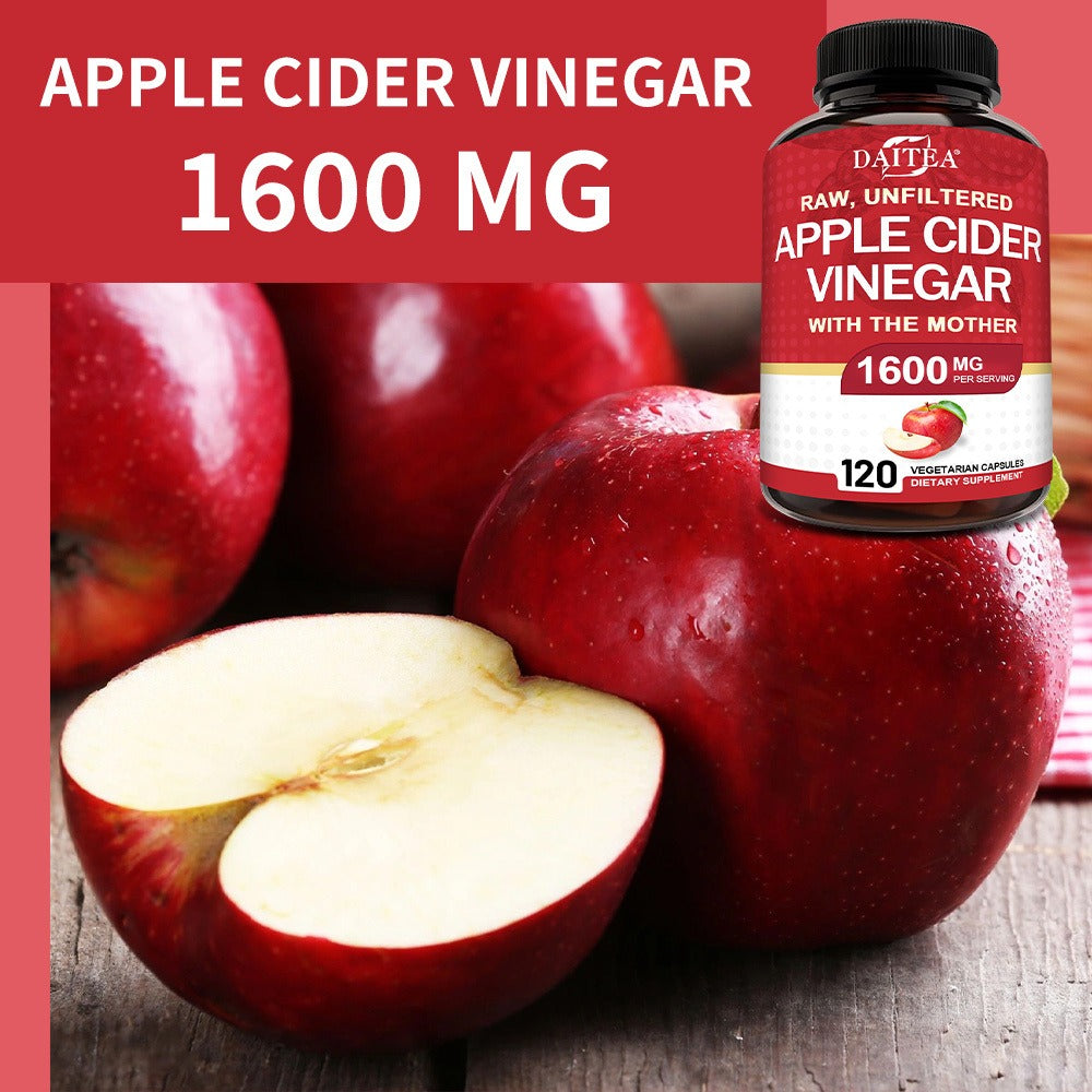 Apple Cider Vinegar Capsules 1600mg with Vitamin & Mineral Blend, Digestion for Bath Time, Home Spa and Personal Care