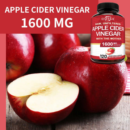 Apple Cider Vinegar Capsules 1600mg with Vitamin & Mineral Blend, Digestion for Bath Time, Home Spa and Personal Care