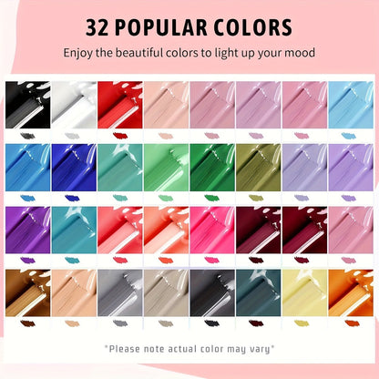 35-Color Gel Nail Polish Kit with UV LED Lamp, Electric Nail Grinder, Four Top Coats and Decoration Tools