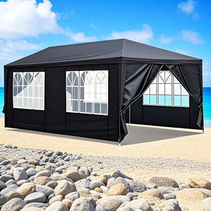 Party Tent Black Waterproof Iron Frame | Wedding Patio Camping Gazebo