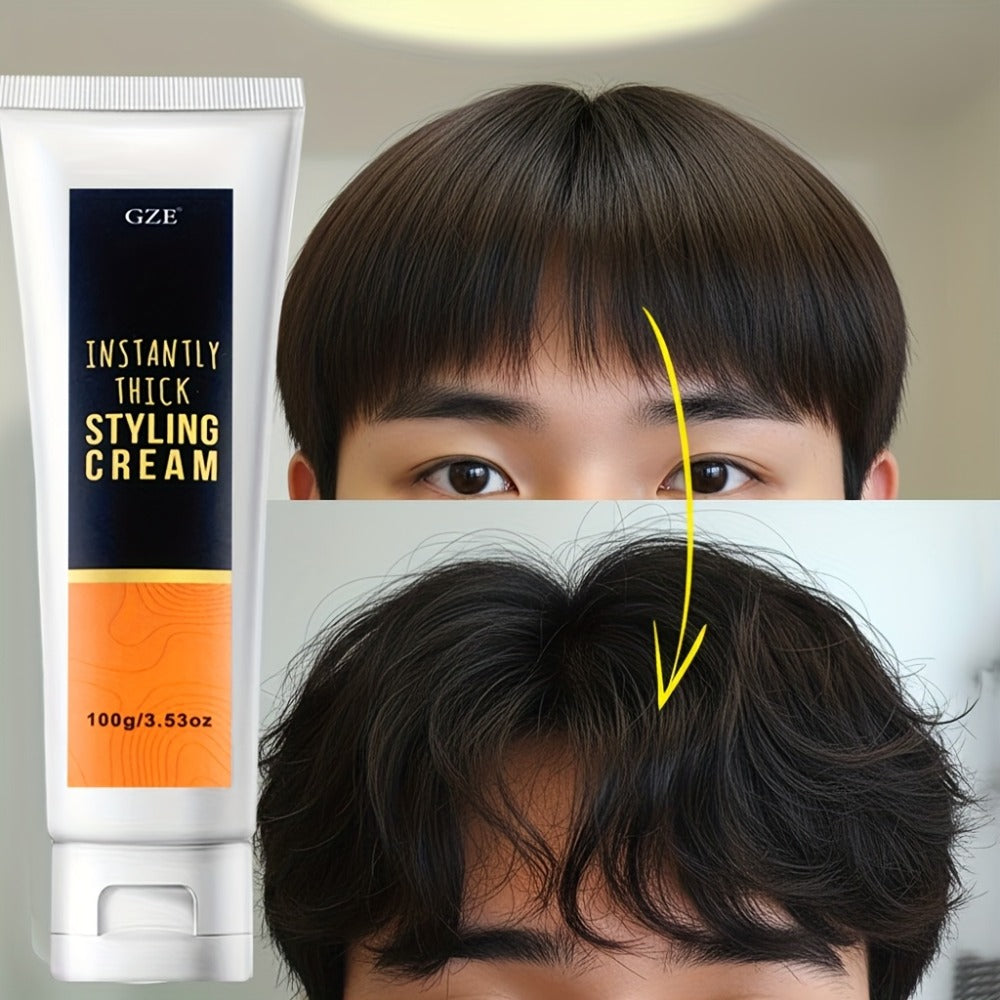 GIZE 100g Hair Styling Cream in Black-and-White Squeeze Tube for Hair Texture Styling Application
