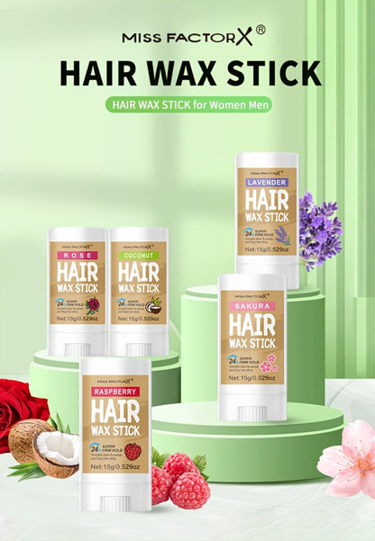 Hair Wax Stick 5 Pack Flyaway Control Edge Control with Jojoba Oil for Home, Travel and Salon Hair Styling