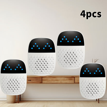 Dual-Mode Ultrasonic Pest Control Device 4-Pack with Plug-In Power and Compact Indoor Wall-Outlet Design