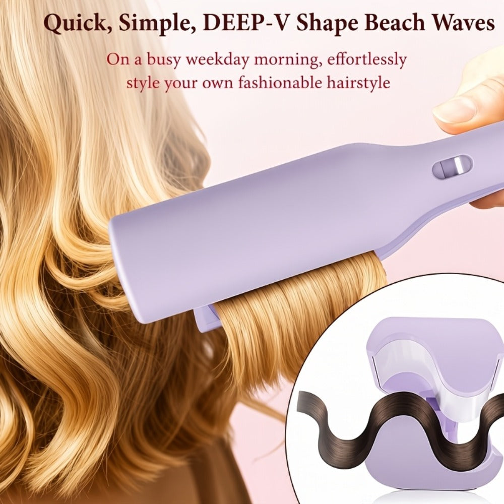 32mm Professional Curling Iron for Waves & Deep Curls with Anti-Scald Safe Temp Control, Salon Curl Iron for Women