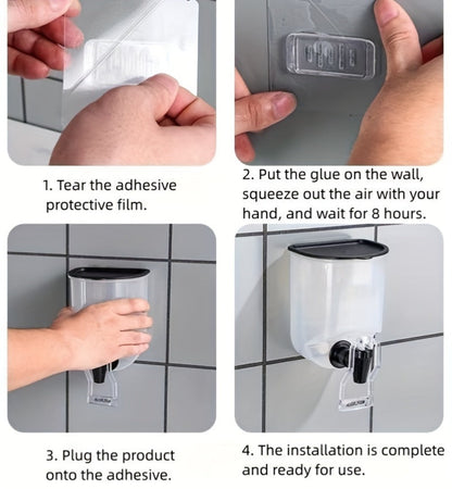 Mouthwash Dispenser Wall Mounted 2-Pack 21 oz Plastic Container - No Electricity Required for an Everyday Personal Care Routine