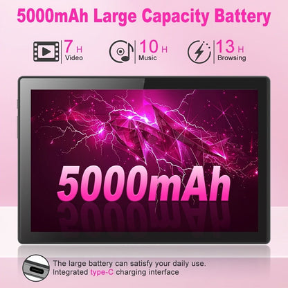 Pink 2-in-1 Android Tablet 10.1 Inch 6GB RAM 128GB ROM 5G WiFi with Keyboard Mouse Case Stylus for an Everyday Personal Care Routine