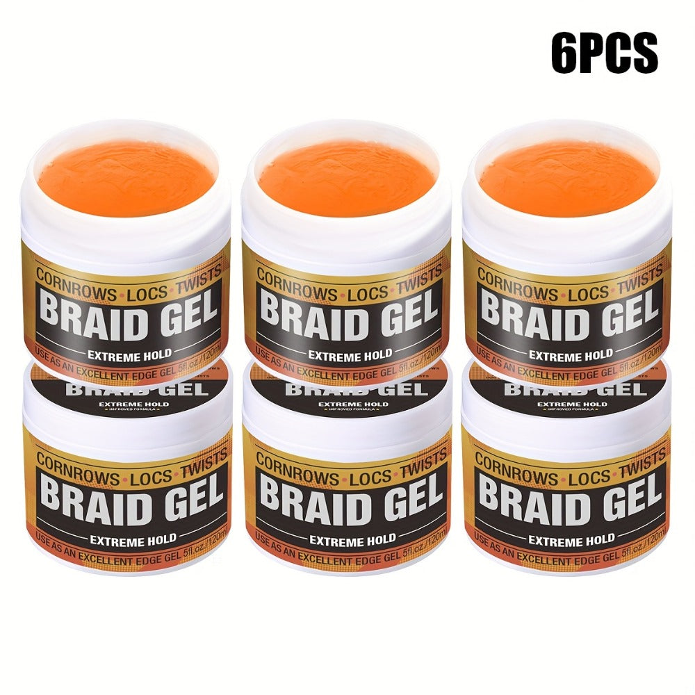 Extreme Hold Braid Gel & Edge Control Hair Wax Pomade – Anti-Frizz, Moisturizing, Long-Lasting for Braids, Locs, Twists & Sleek Styles