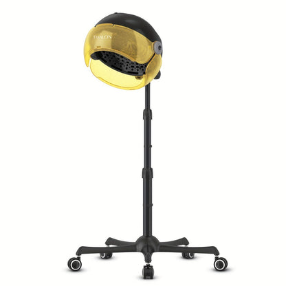 Hooded Hair Dryer 1875W Ionic Standing Bonnet Dryer on Wheels, 3 Heat Settings, Height Adjustable 30-55"