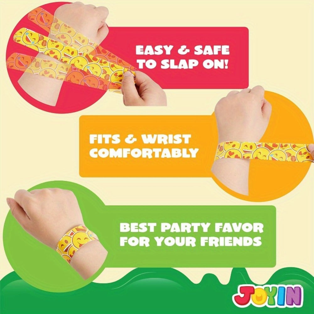 288 Pcs Slap Bracelets Party Favors Bulk Set, 36 Colorful Designs for Kids, Classroom Prizes, Goodie Bags