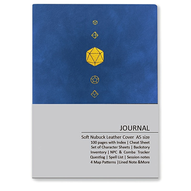DnD Campaign Journal for D&D 5e & 5R Players, RPG Notebook with Character Sheets, Spell Tracker, Quest Log