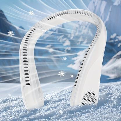 Bladeless Neck Fan Rechargeable, 4 Speed Hands-Free Portable Neck Fan 66 Vents 4-16 Hours Battery