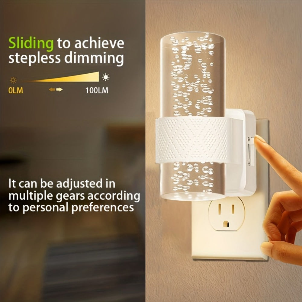 LED Night Light Plug In Wall, Dimmable 3000K Warm White Night Lights with Auto Light Sensor, Adjustable Brightness Modern Plug-In Night