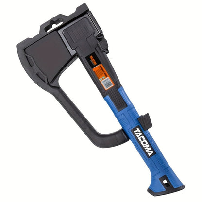 Camping Hatchet 15 Inch Splitting Axe 45 Carbon Steel with Nylon Rubber Non-Slip Handle – Teflon Blade, Blade Cover & Optional Whetstone Set