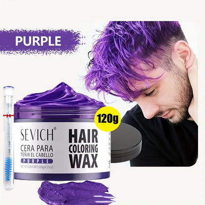 Instant Color Hair Wax 10 Shades – Temporary Hair Dye Wax Strong Hold Styling for Parties, Cosplay, Festivals & Halloween, Easy Wash Out