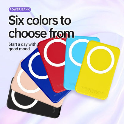 Power Bank Magnetic 5000mAh Mini with Wireless Charging, PD, QC3.0 and Eight Colors for Travel