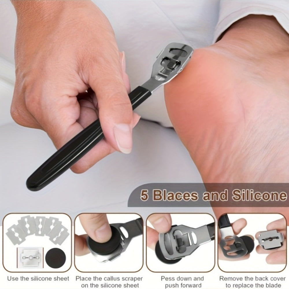Pedicure Tool Set Stainless Steel Professional Foot Care Kit Dead Skin Callus Remover Nail Cuticle Tools