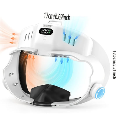 Meta Quest 3 VR Cooling Fan with Anti-Fog Face Pad – Dual Turbo 3-Speed 1000mAh Battery Breathable Face Interface Replacement