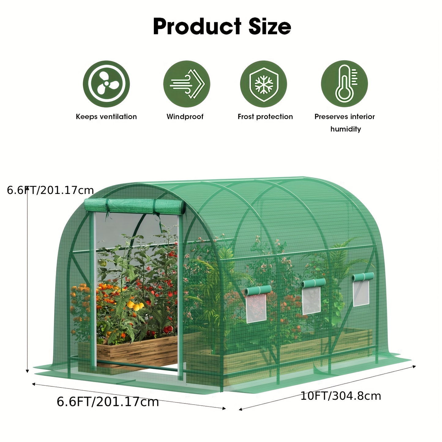 Greenhouse with Watering System for Garden, Patio and Yard Use, with the Listed Configuration