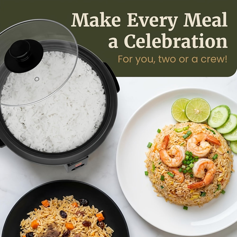 Rice Cooker Small Mini 3-Cup Uncooked 6-Cup Cooked, 1.5Qt Electric Rice Pot with Auto Keep, One-Touch Operation