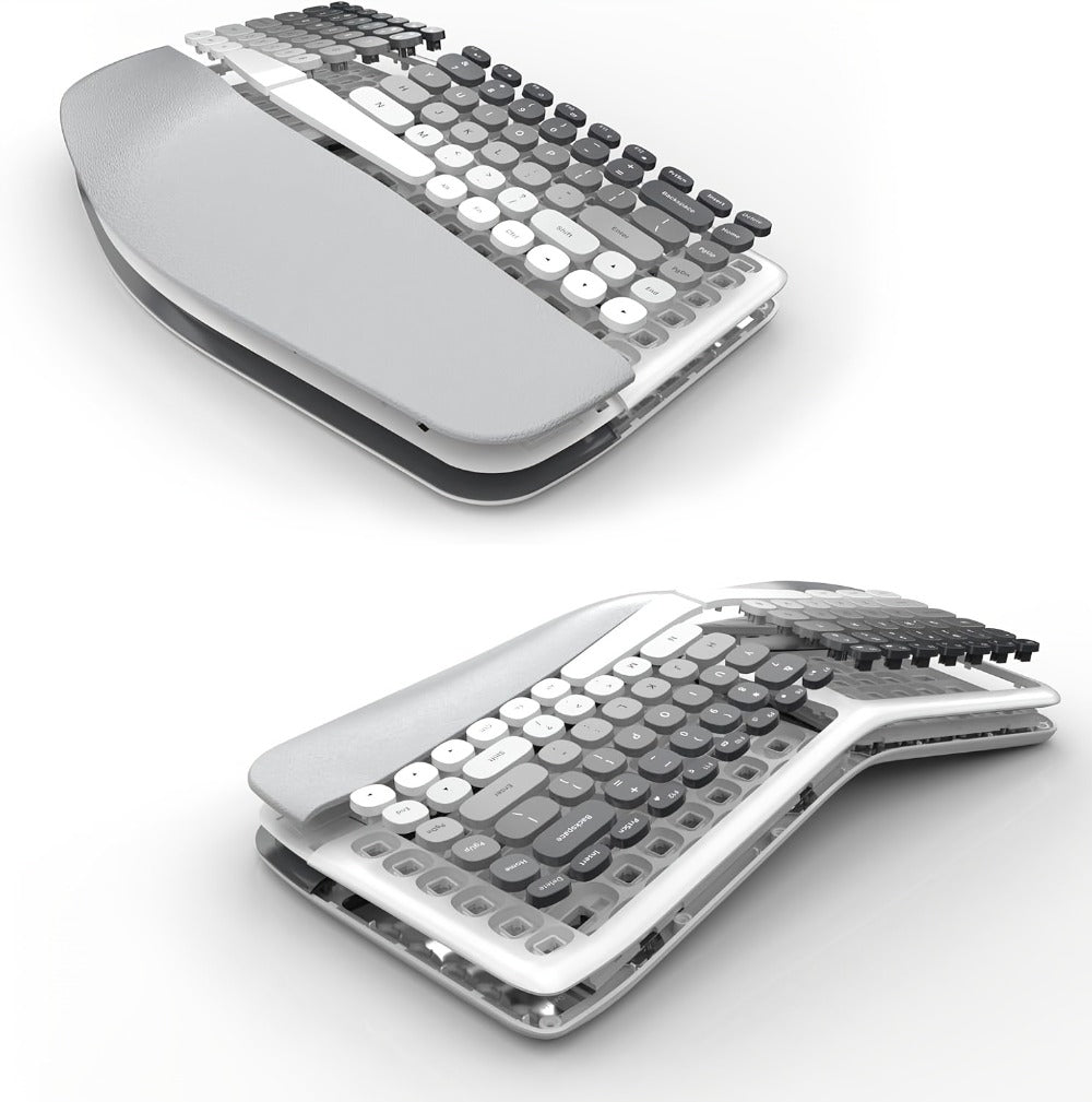 Wireless Keyboard and Mouse Combo with Wrist Support Anti-RSI Silent Keys 2.4GHz Plug-and-Play for an Everyday Personal Care Routine