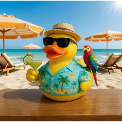 Resin Duck Figurine Tabletop Decor – Beach Style Ornament, Handcrafted Home Decoration, Thanksgiving Gift for Friends & Car Accessories