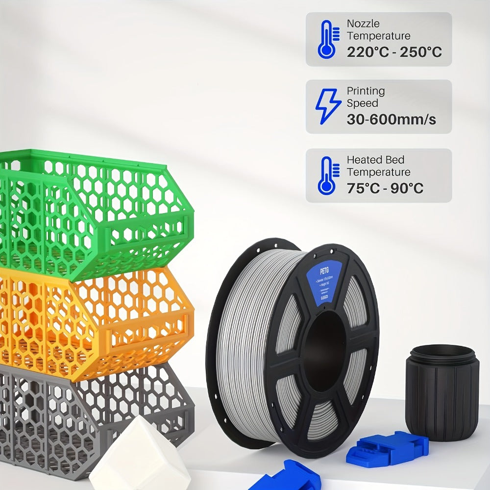 Strong PETG Filament 1.75mm 1kg – High-Speed High-Precision Tough Waterproof Heat-Resistant 3D Printing Filament 2.2lb Full Spool | Neat