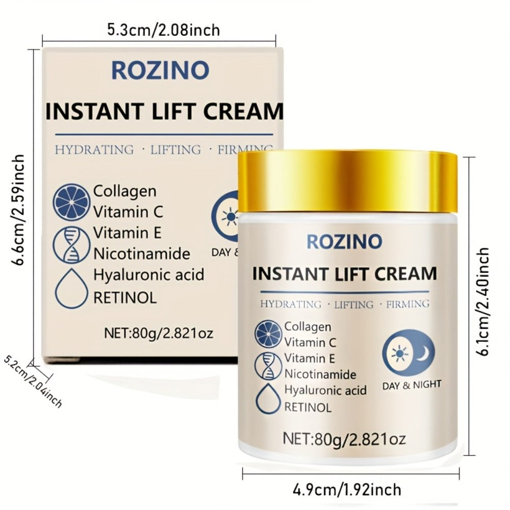 Collagen Niacinamide Face Neck Cream Instant 5-Second Lift Tightening Dark Circles Puffiness ROZINO All Skin Types Sensitive Skin 80g