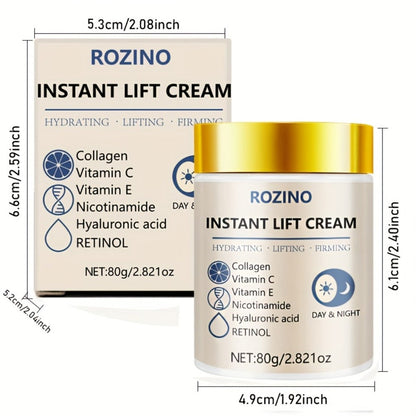 Collagen Niacinamide Face Neck Cream Instant 5-Second Lift Tightening Dark Circles Puffiness ROZINO All Skin Types Sensitive Skin 80g
