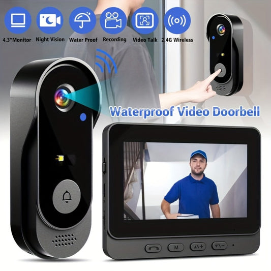 Video Doorbell Selection with Indoor Display, Two-Way Audio, Night View and Five specified Model or Color Options