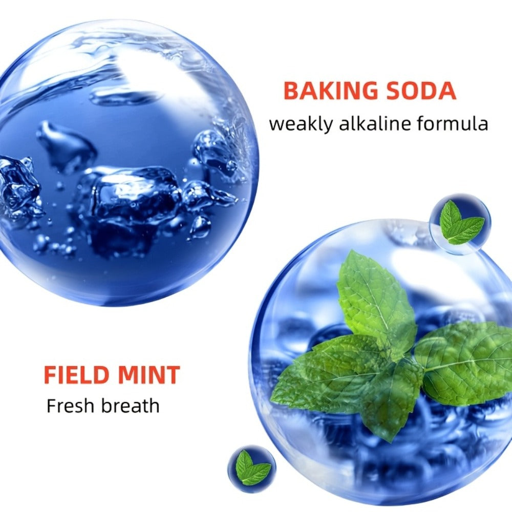300g Field Mint Toothpaste in Pump Dispenser with Baking Soda and Probiotics Listed on Label