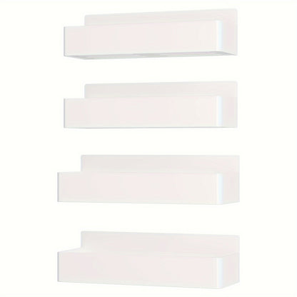 Magnetic Refrigerator Spice Rack Trays in Black or White with Two- or Four-Piece Set Options