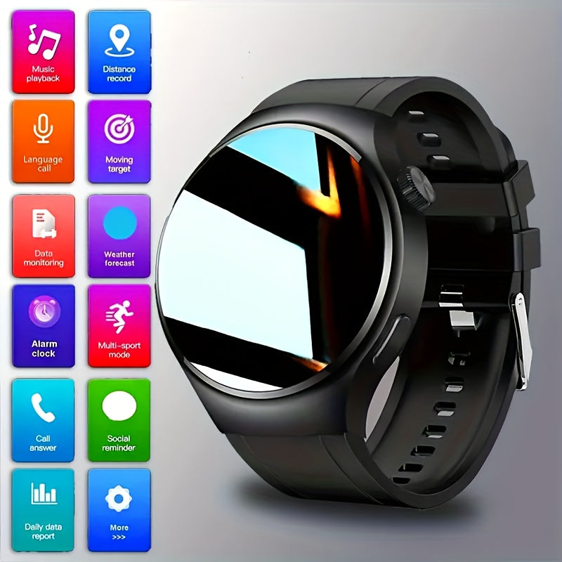 Smartwatch Round 2.01" Extra Large Screen with Wireless Calling, 100+ Sport Modes, Sleep and Heart Rate Readouts, Built-in Games Weather