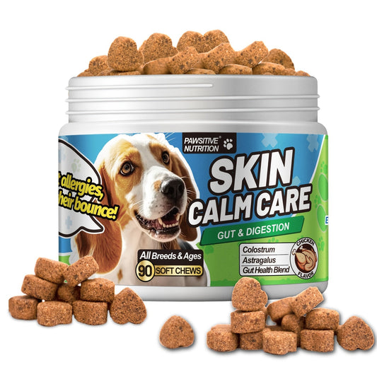 Dog Skin and Digestion Soft Chews with Colostrum, Fermentate and Astragalus, 90-Count Bottle