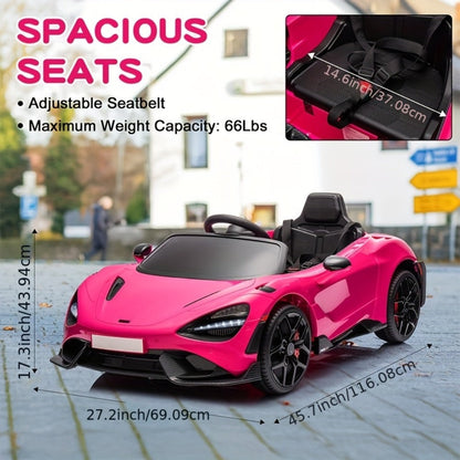 12V Kids Ride On Car Electric Vehicle with Hydraulic Doors Remote Control with the Listed Color, Size or Set Options for Everyday Use