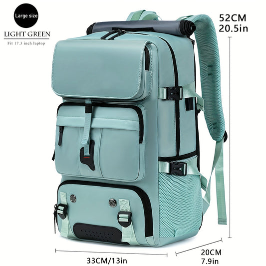Laptop Backpack with Shoe Compartment, USB Port and Large Travel Storage in Eight Colors for Daily Use