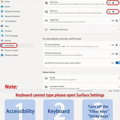 Surface Pro Keyboard with 7-Color Backlit Touchpad Ultra-Slim Bluetooth Wireless 15M Rechargeable 750mAh Type Cover for Microsoft Surface