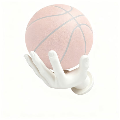 Wall Mounted Hand Shape Sports Ball Display Shelf – Decorative Storage Organizer for Laundry Rooms, Closets and Home Organization