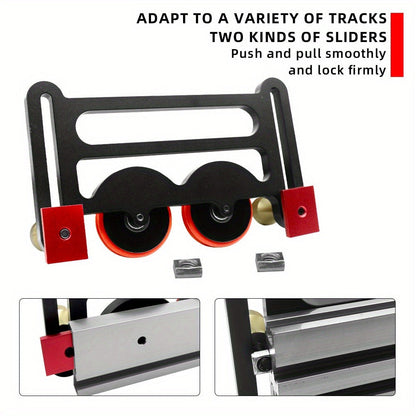 Feather Board Roller Guide for Table Saw, Aluminum Alloy One-Way Safety Stock Feeder with T-Track Mount